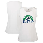 Vancouver Canucks - Levelwear Women's Macy Banner Arch Tank Top White