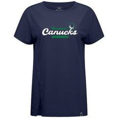 Vancouver Canucks - Levelwear Women's Influx Monument T-Shirt Navy