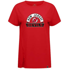 New Jersey Devils - Levelwear Women's Influx Banner Arch T-Shirt Red