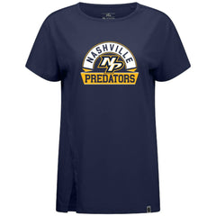 Nashville Predators - Levelwear Women's Influx Banner Arch T-Shirt Navy