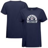 Winnipeg Jets - Levelwear Women's Influx Banner Arch T-Shirt Navy