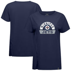 Winnipeg Jets - Levelwear Women's Influx Banner Arch T-Shirt Navy