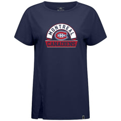 Montreal Canadiens - Levelwear Women's Influx Banner Arch T-Shirt Navy