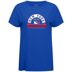 New York Rangers Levelwear Women's Influx Banner Arch T-Shirt Royal