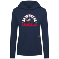 Columbus Blue Jackets - Levelwear Women's Relay Banner Arch Pullover Hoodie Navy