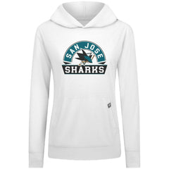 San Jose Sharks - Levelwear Women's Relay Banner Arch Pullover Hoodie White