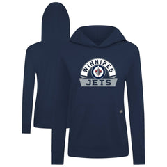 Winnipeg Jets - Levelwear Women's Relay Banner Arch Pullover Hoodie Navy