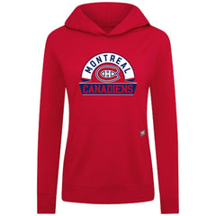 Montreal Canadiens - Levelwear Women's Relay Banner Arch Pullover Hoodie Red