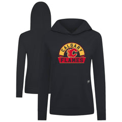 Calgary Flames - Levelwear Women's Relay Banner Arch Pullover Hoodie Black