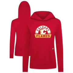 Calgary Flames - Levelwear Women's Relay Banner Arch Pullover Hoodie Red