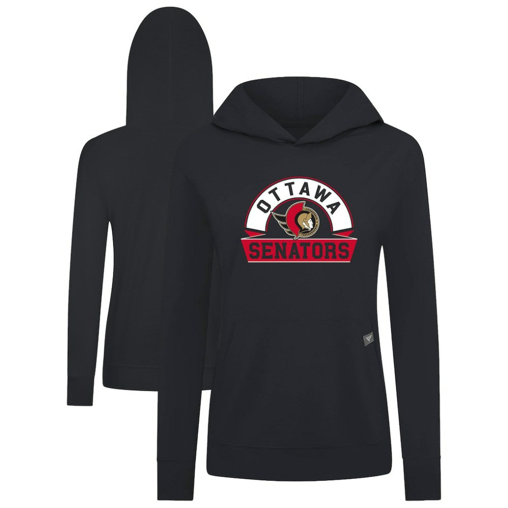 Ottawa Senators - Levelwear Women's Relay Banner Arch Pullover Hoodie Black