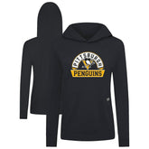 Pittsburgh Penguins Levelwear Women's Relay Banner Arch Pullover Hoodie Black