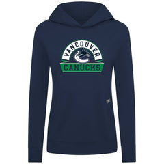 Vancouver Canucks - Levelwear Women's Relay Banner Arch Pullover Hoodie Navy