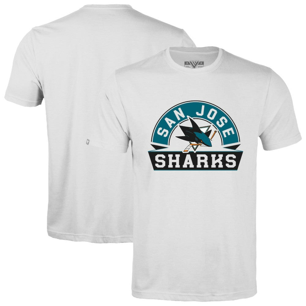 San Jose Sharks - Levelwear Richmond Banner Arch T-Shirt White
