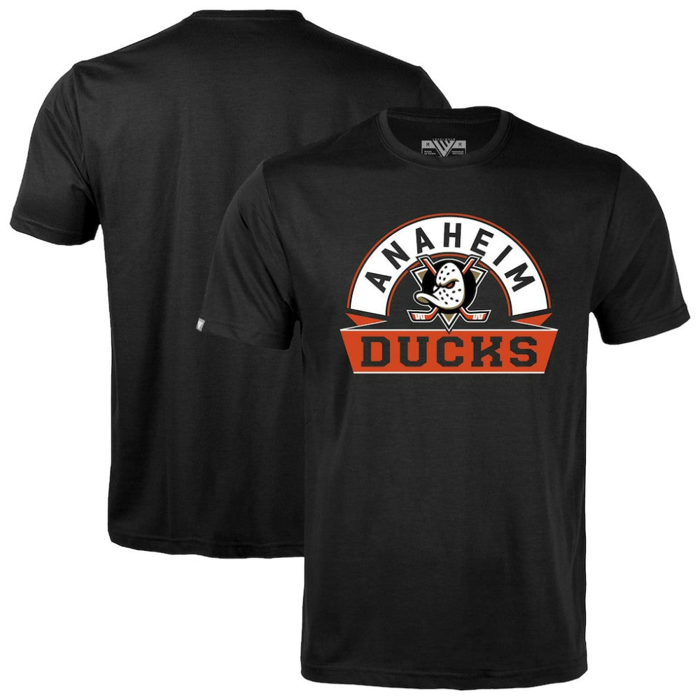 Anaheim Ducks - Levelwear Richmond Banner Arch T-Shirt Black