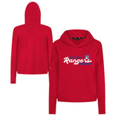 New York Rangers Levelwear Women's Sweet Monument Tri-Blend Cropped Pullover Hoodie Red