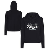 Los Angeles Kings - Levelwear Women's Sweet Monument Tri-Blend Cropped Pullover Hoodie Black