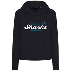 San Jose Sharks - Levelwear Women's Sweet Monument Tri-Blend Cropped Pullover Hoodie Black