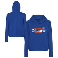 New York Islanders - Levelwear Women's Sweet Monument Tri-Blend Cropped Pullover Hoodie Royal