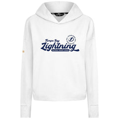 Tampa Bay Lightning - Levelwear Women's Sweet Monument Tri-Blend Cropped Pullover Hoodie White