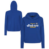 Buffalo Sabres - Levelwear Women's Sweet Monument Tri-Blend Cropped Pullover Hoodie Royal