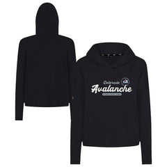 Colorado Avalanche - Levelwear Women's Sweet Monument Tri-Blend Cropped Pullover Hoodie Black