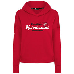 Carolina Hurricanes - Levelwear Women's Sweet Monument Tri-Blend Cropped Pullover Hoodie Red
