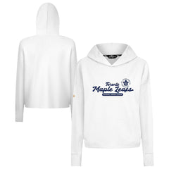 Toronto Maple Leafs - Levelwear Women's Sweet Monument Tri-Blend Cropped Pullover Hoodie White