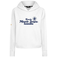 Toronto Maple Leafs - Levelwear Women's Sweet Monument Tri-Blend Cropped Pullover Hoodie White