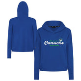 Vancouver Canucks - Levelwear Women's Sweet Monument Tri-Blend Cropped Pullover Hoodie Royal