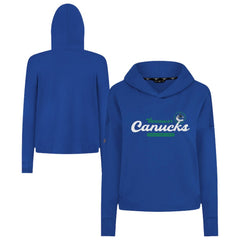 Vancouver Canucks - Levelwear Women's Sweet Monument Tri-Blend Cropped Pullover Hoodie Royal