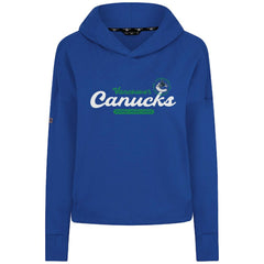 Vancouver Canucks - Levelwear Women's Sweet Monument Tri-Blend Cropped Pullover Hoodie Royal