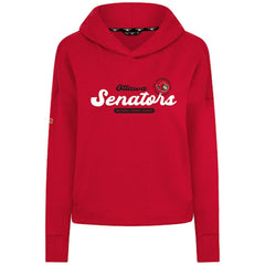 Ottawa Senators - Levelwear Women's Sweet Monument Tri-Blend Cropped Pullover Hoodie Red