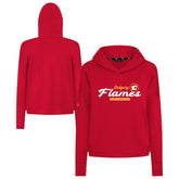 Calgary Flames - Levelwear Women's Sweet Monument Tri-Blend Cropped Pullover Hoodie Red