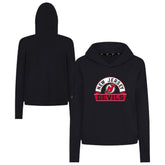 New Jersey Devils - Levelwear Women's Sweet Banner Arch Tri-Blend Cropped Pullover Hoodie Black