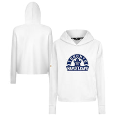 Toronto Maple Leafs - Levelwear Women's Sweet Banner Arch Tri-Blend Cropped Pullover Hoodie White