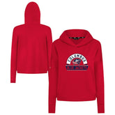 Columbus Blue Jackets - Levelwear Women's Sweet Banner Arch Tri-Blend Cropped Pullover Hoodie Red