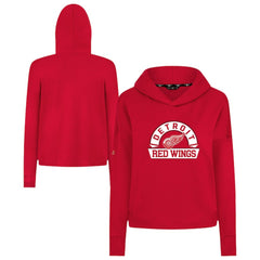 Detroit Red Wings - Levelwear Women's Sweet Banner Arch Tri-Blend Cropped Pullover Hoodie Red