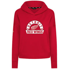 Detroit Red Wings - Levelwear Women's Sweet Banner Arch Tri-Blend Cropped Pullover Hoodie Red