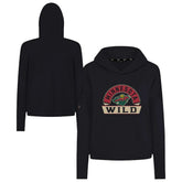 Minnesota Wild - Levelwear Women's Sweet Banner Arch Tri-Blend Cropped Pullover Hoodie Black