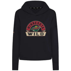 Minnesota Wild - Levelwear Women's Sweet Banner Arch Tri-Blend Cropped Pullover Hoodie Black