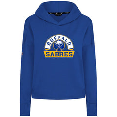 Buffalo Sabres - Levelwear Women's Sweet Banner Arch Tri-Blend Cropped Pullover Hoodie Royal
