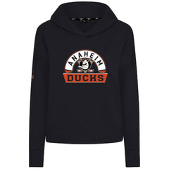 Anaheim Ducks - Levelwear Women's Sweet Banner Arch Tri-Blend Cropped Pullover Hoodie Black