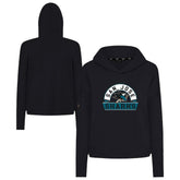 San Jose Sharks - Levelwear Women's Sweet Banner Arch Tri-Blend Cropped Pullover Hoodie Black
