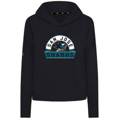 San Jose Sharks - Levelwear Women's Sweet Banner Arch Tri-Blend Cropped Pullover Hoodie Black