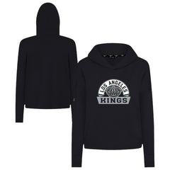 Los Angeles Kings - Levelwear Women's Sweet Banner Arch Tri-Blend Cropped Pullover Hoodie Black