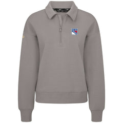 New York Rangers Levelwear Women's Canmore Quarter-Zip Pullover Gray