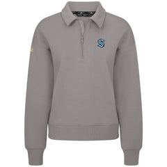 Seattle Kraken Levelwear Women's Canmore Quarter-Zip Pullover Gray