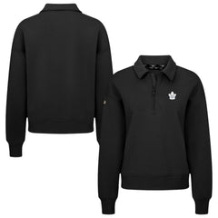 Toronto Maple Leafs - Levelwear Women's Canmore Quarter-Zip Pullover Black