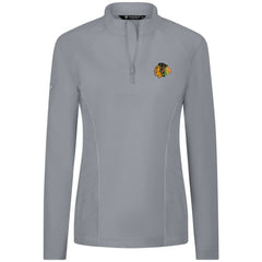 Chicago Blackhawks Levelwear Women's Upright Quarter-Zip Pullover Gray